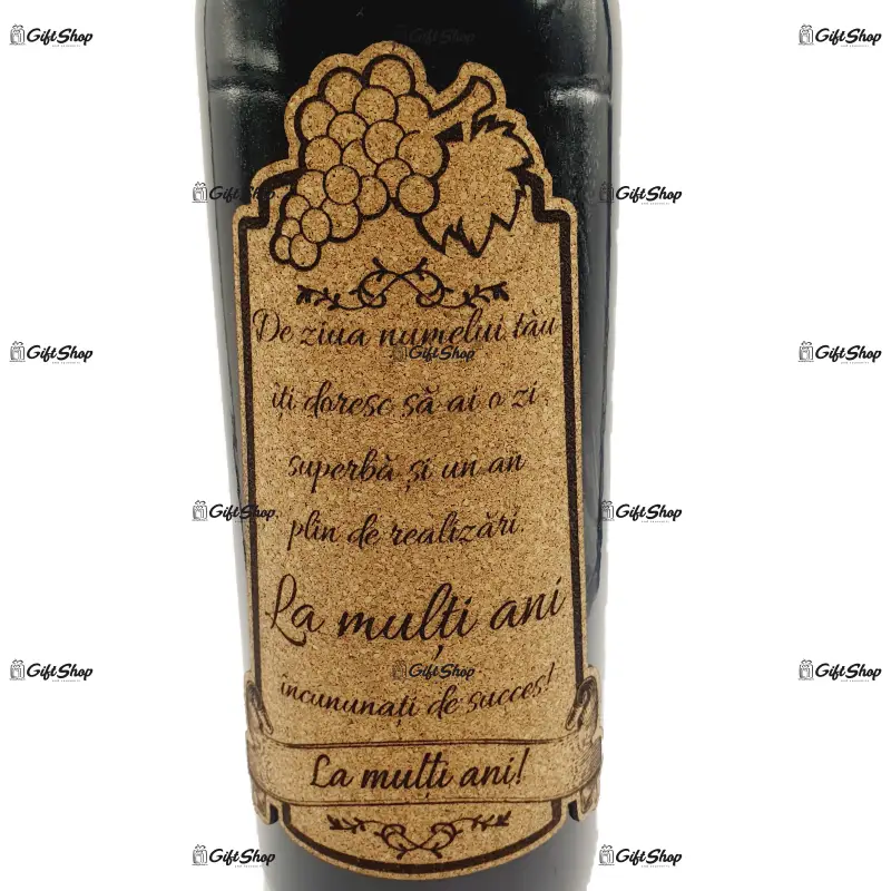 De ziua numelui tau, editie limitata, vin rosu cabernet sauvignon, demisec, 750ml, 13.5% alcool